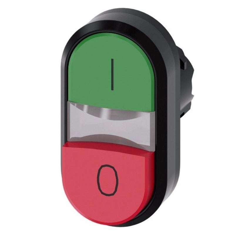 Pulsador plástico Siemens luminoso doble V/R 22mm